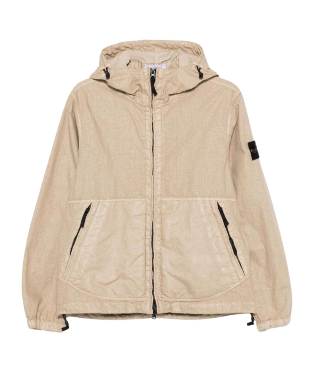 STONE ISLAND Бежевая полиамидовая куртка, фото 1