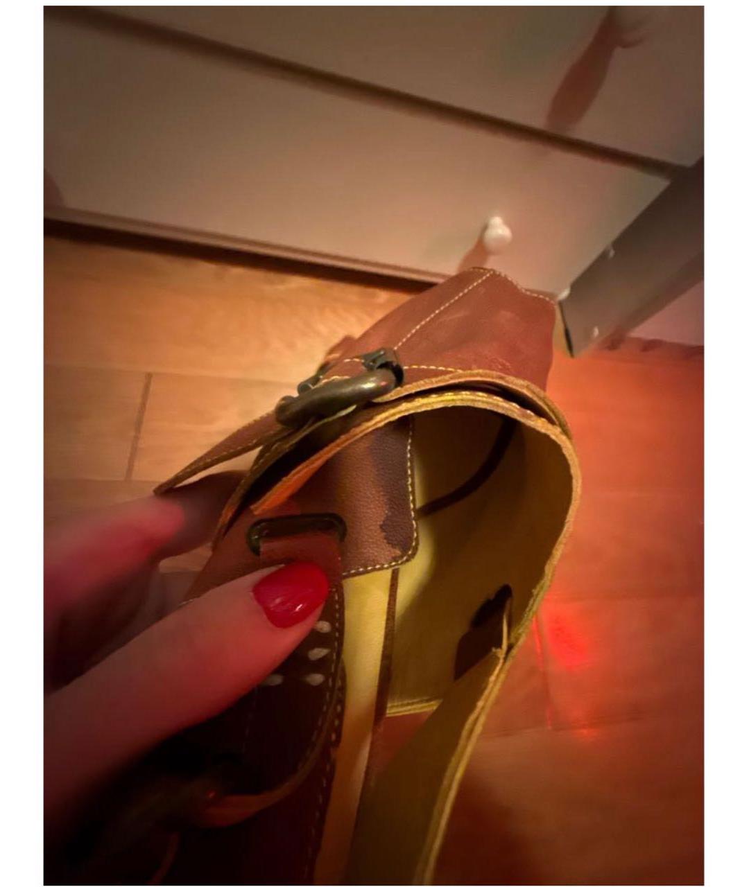 MANOLO BLAHNIK Коричневые кожаные босоножки, фото 5