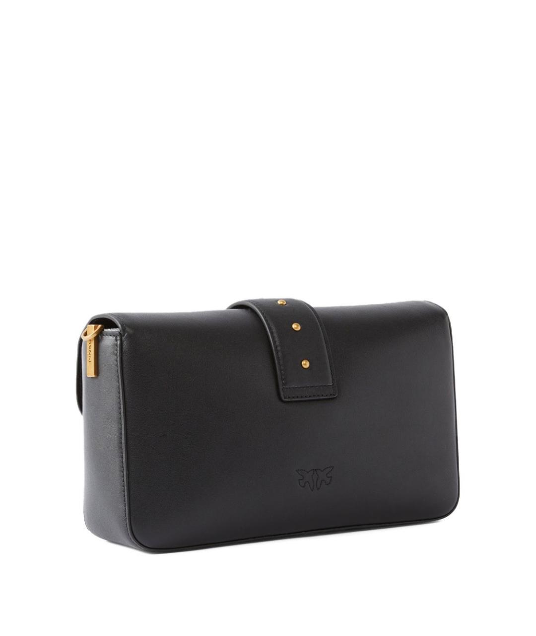 PINKO Черная кожаная сумка через плечо, фото 2