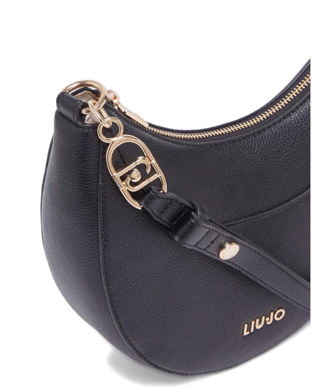 LIU JO Черная сумка через плечо из искусственной кожи, фото 2