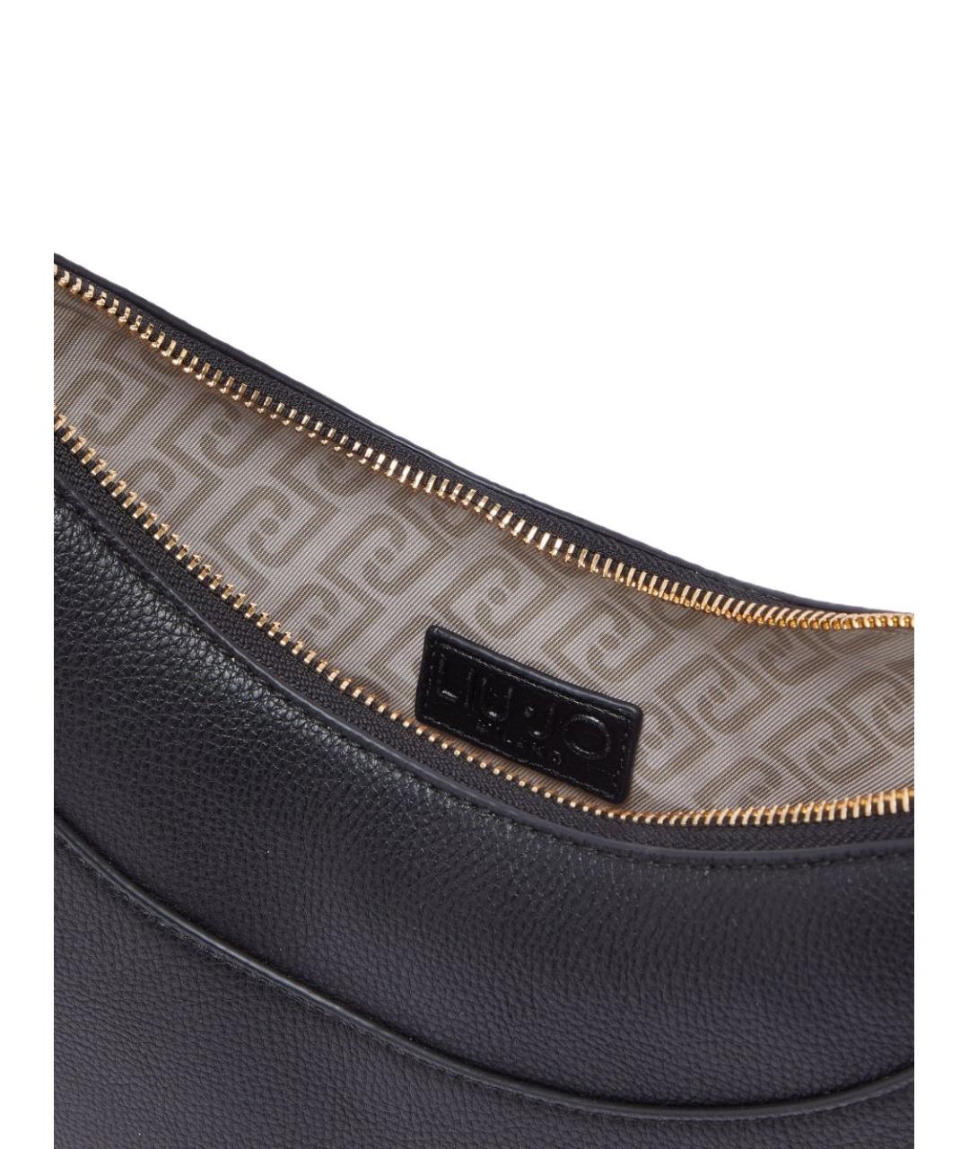 LIU JO Черная сумка через плечо из искусственной кожи, фото 4