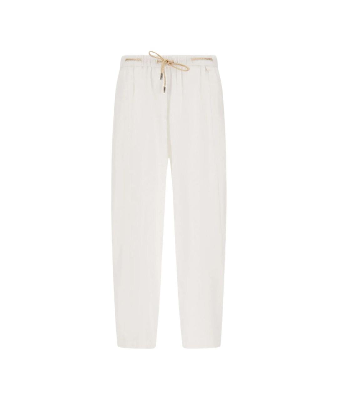 HERNO Белые прямые брюки, фото 1