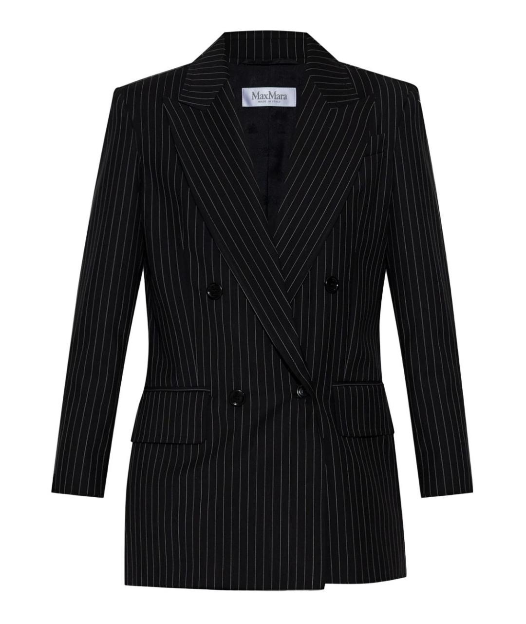 MAX MARA Черный шерстяной жакет/пиджак, фото 1