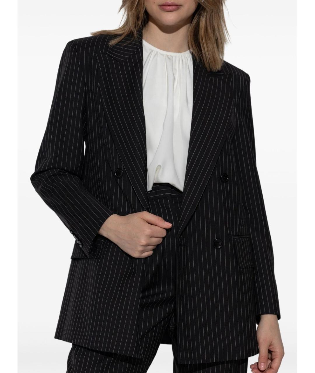 MAX MARA Черный шерстяной жакет/пиджак, фото 5