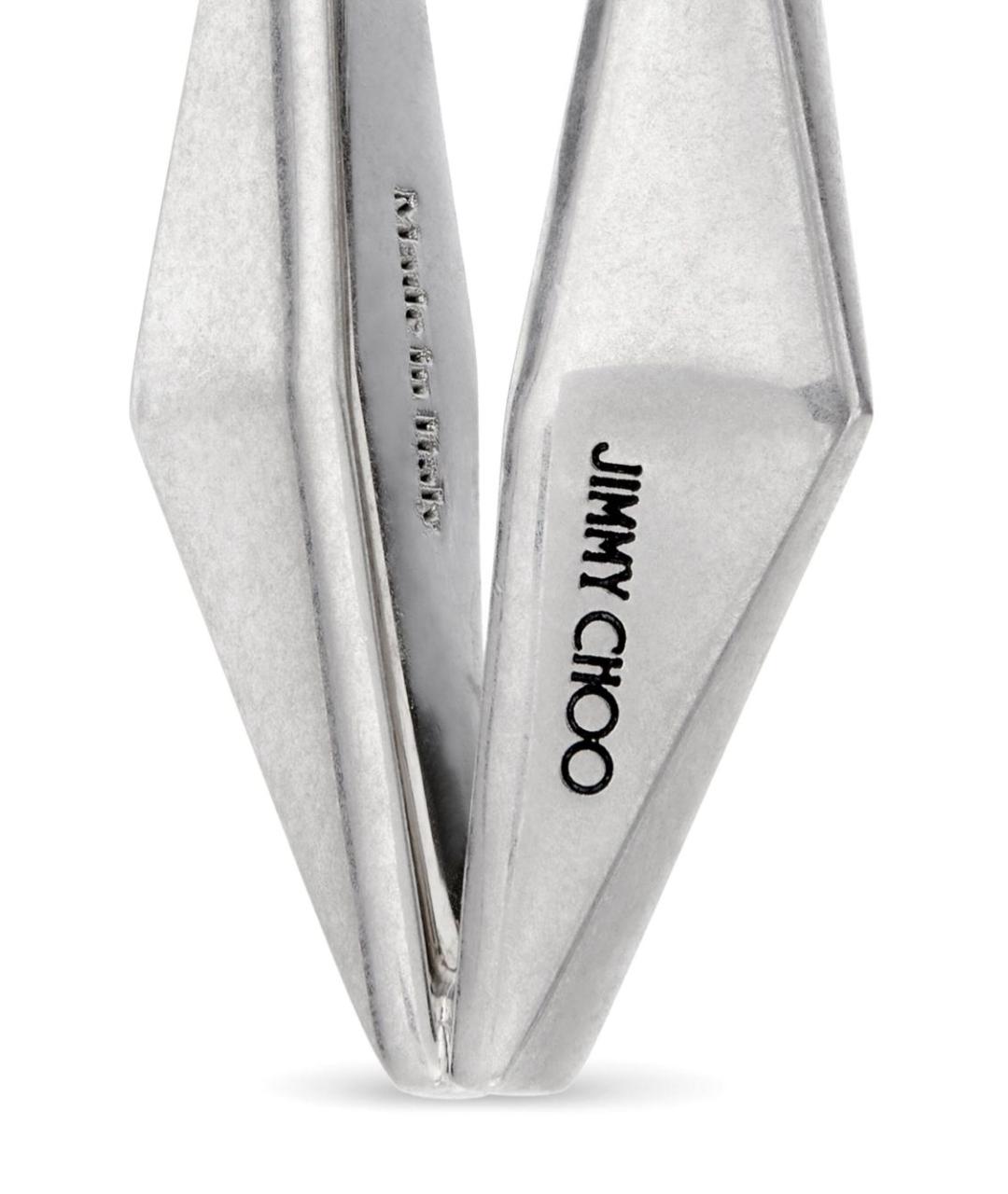 JIMMY CHOO Серебряные металлические серьги, фото 3