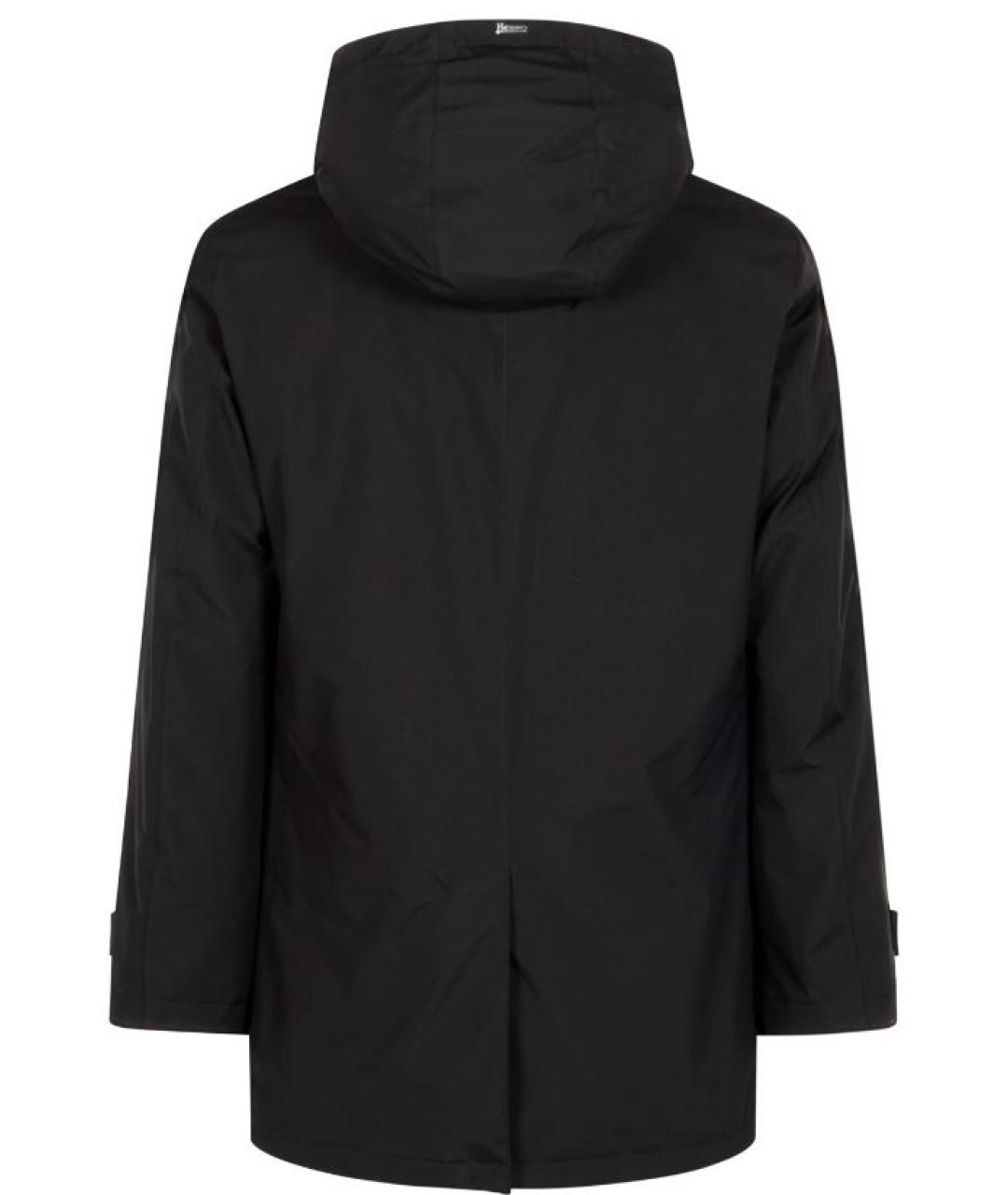 HERNO Черное пальто, фото 2