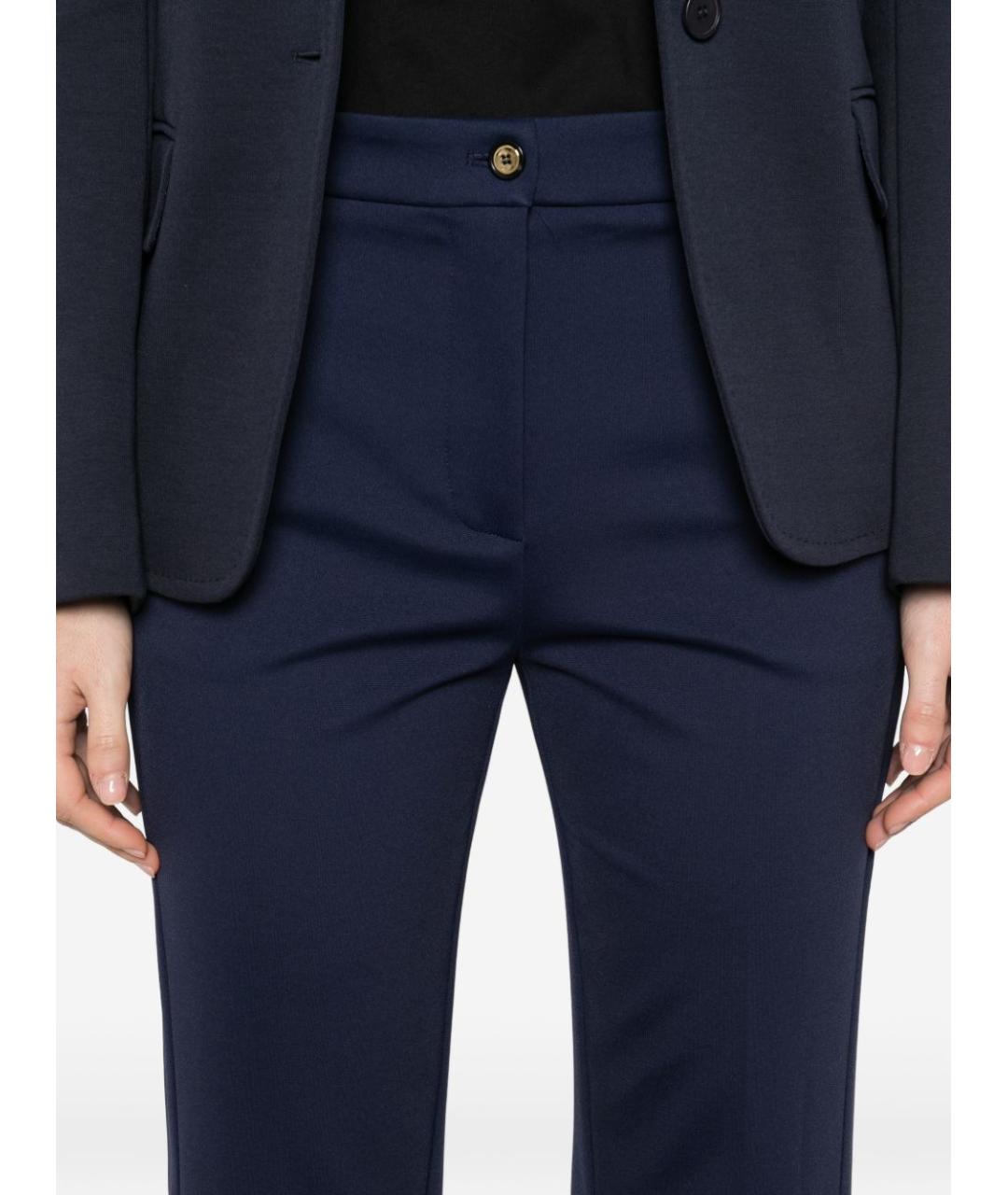 PINKO Синие вискозные прямые брюки, фото 3