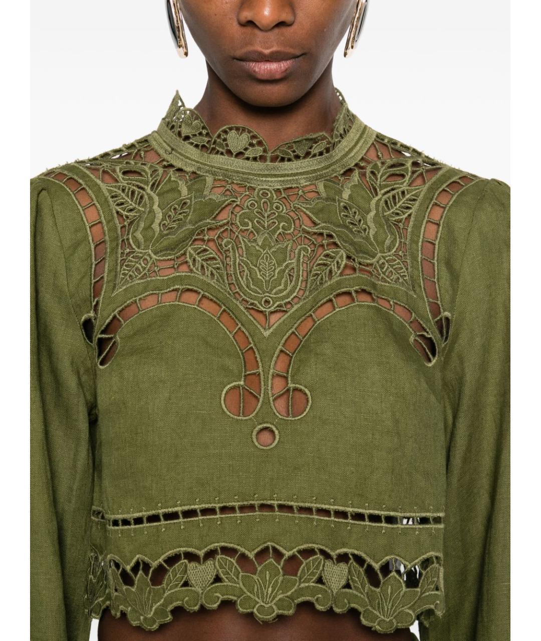 FARM RIO Зеленая хлопковая рубашка, фото 2