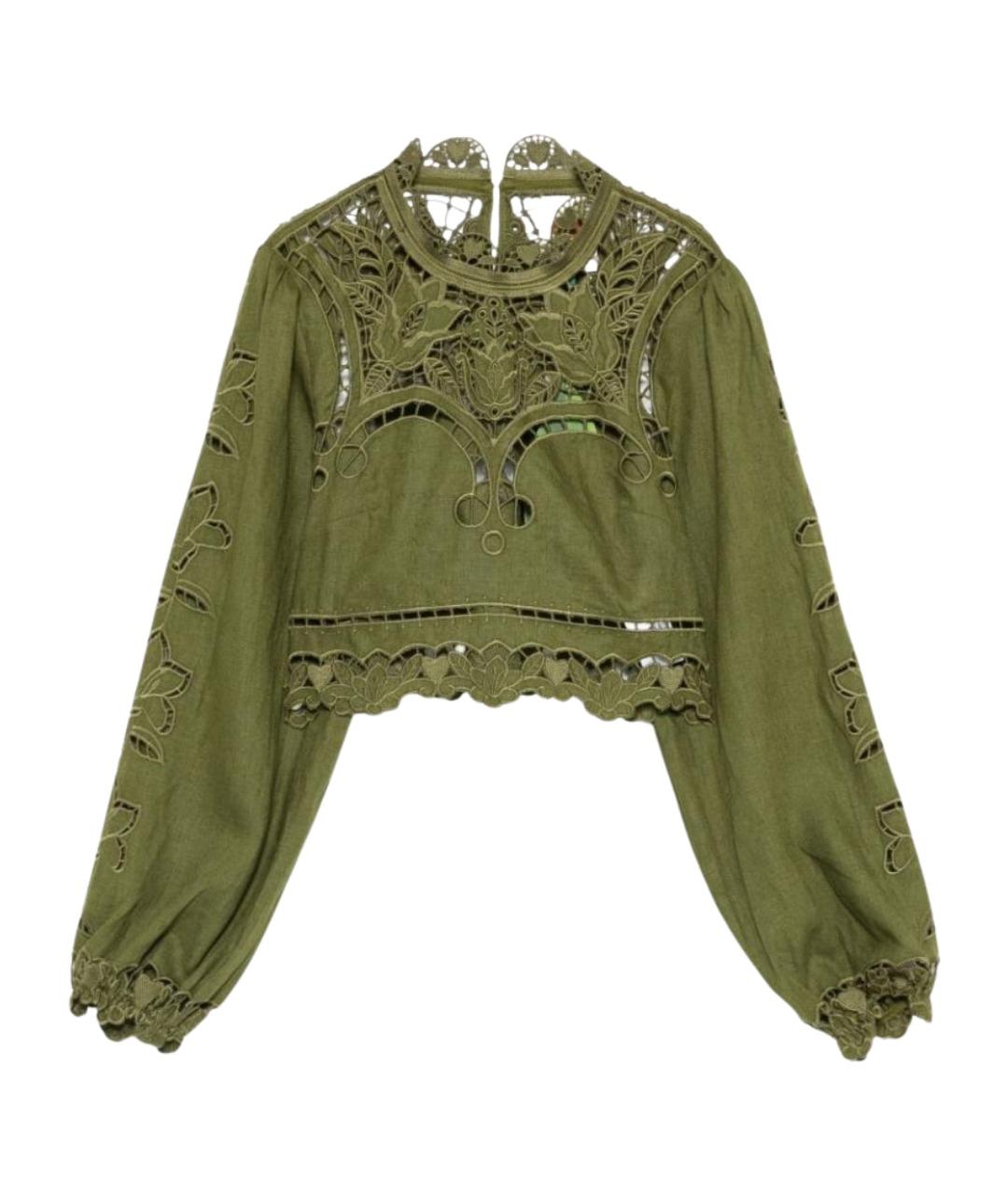 FARM RIO Зеленая хлопковая рубашка, фото 1