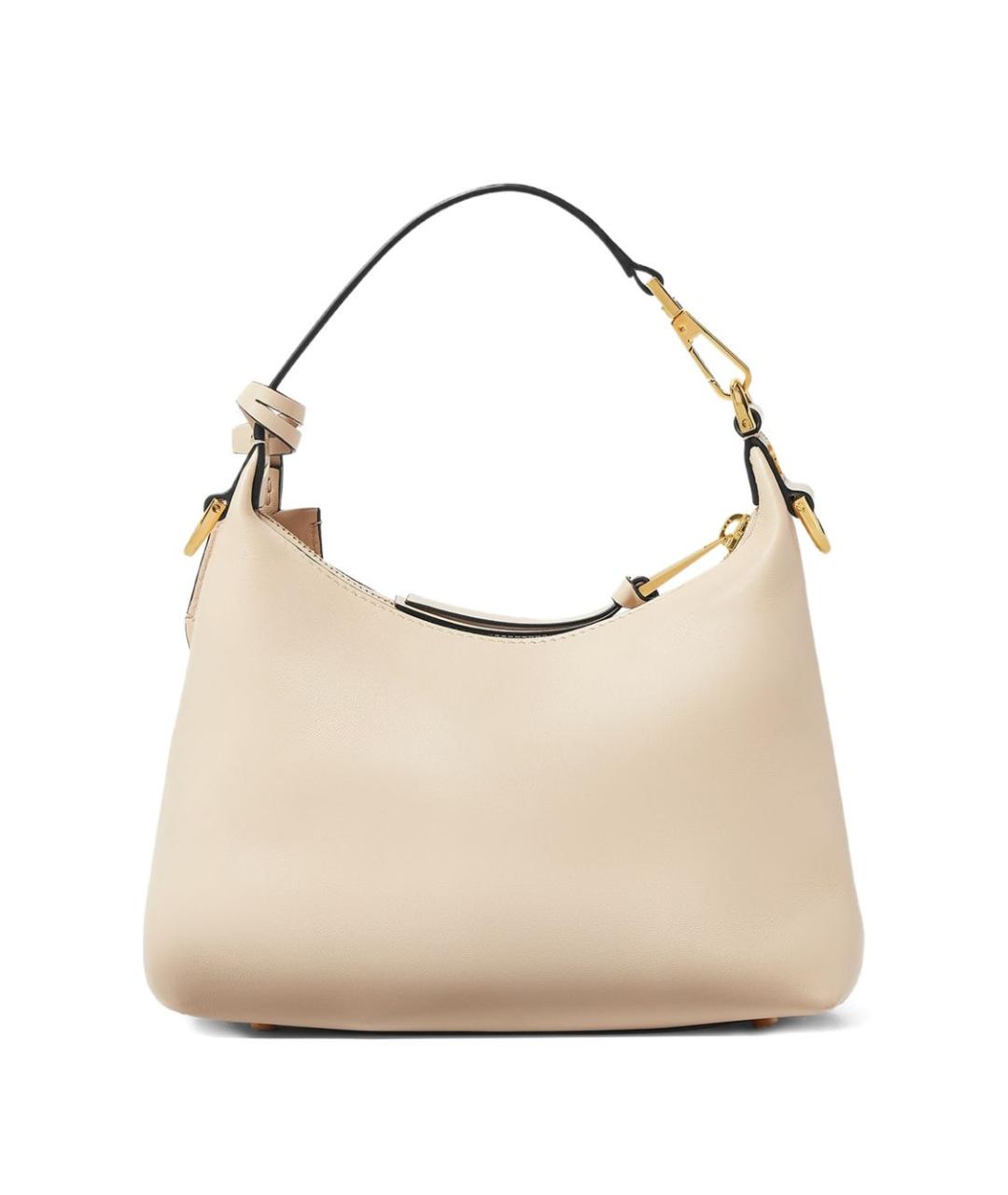 VERSACE Белая кожаная сумка с короткими ручками, фото 3