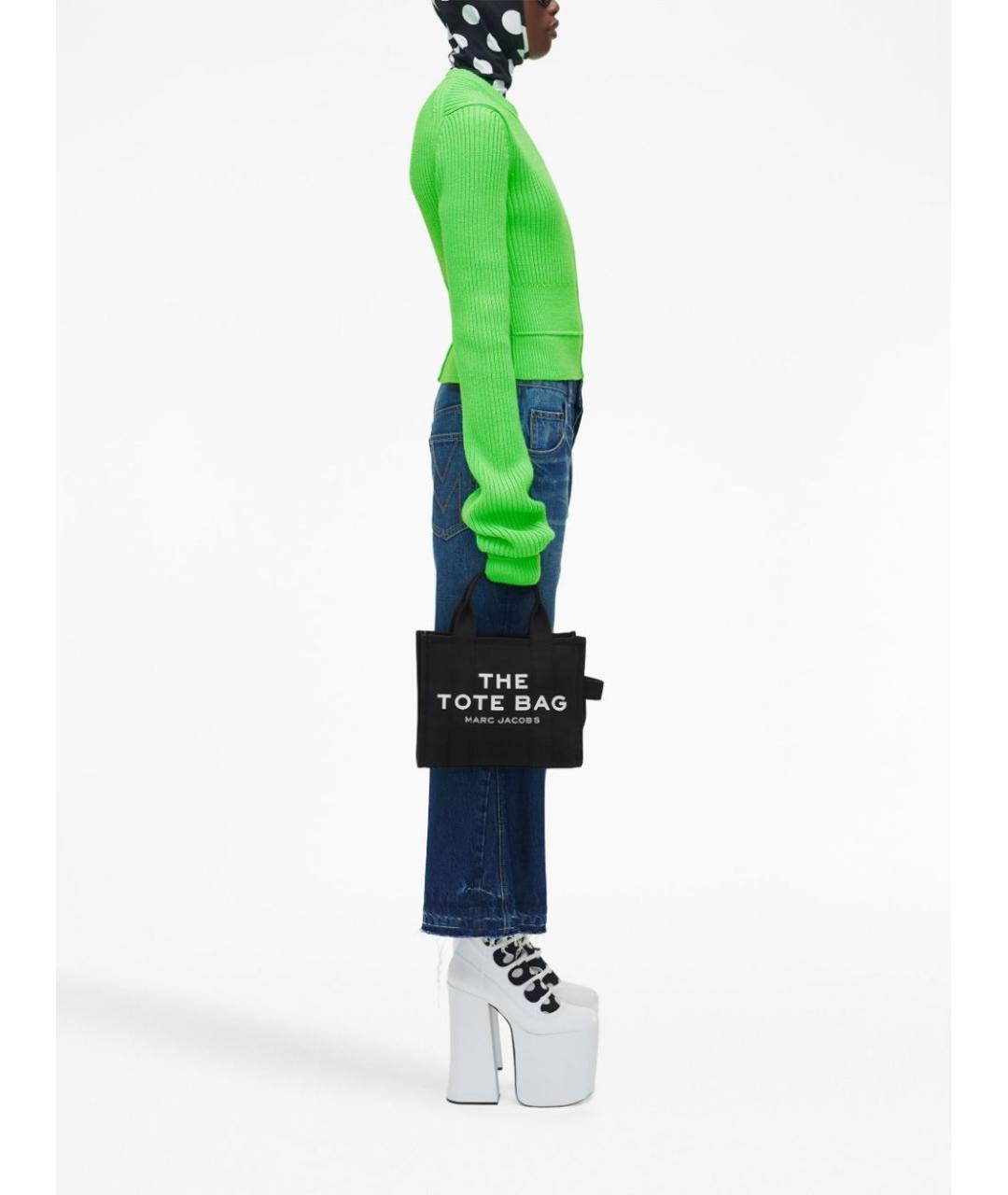 MARC JACOBS Черная тканевая сумка тоут, фото 3