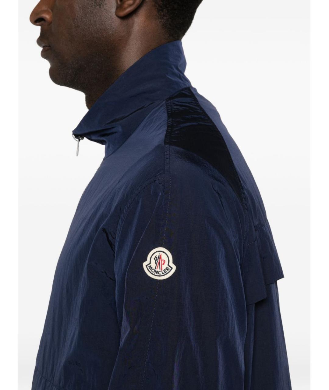 MONCLER Синяя полиамидовая куртка, фото 2