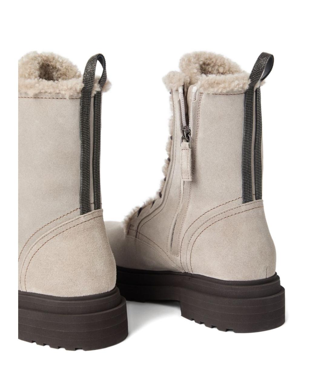 BRUNELLO CUCINELLI Белые ботинки, фото 2