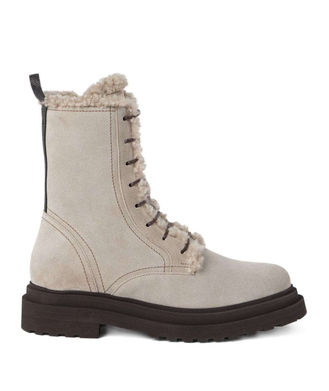 BRUNELLO CUCINELLI Белые ботинки, фото 1