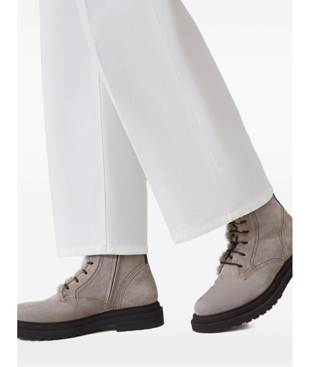 BRUNELLO CUCINELLI Белые ботинки, фото 3