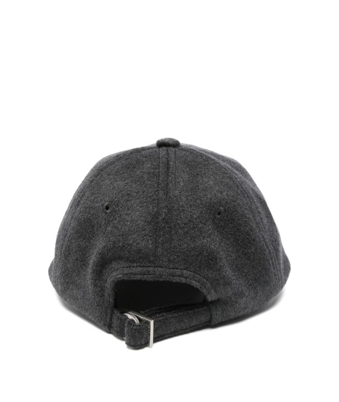 JACQUEMUS Серая шерстяная кепка, фото 3