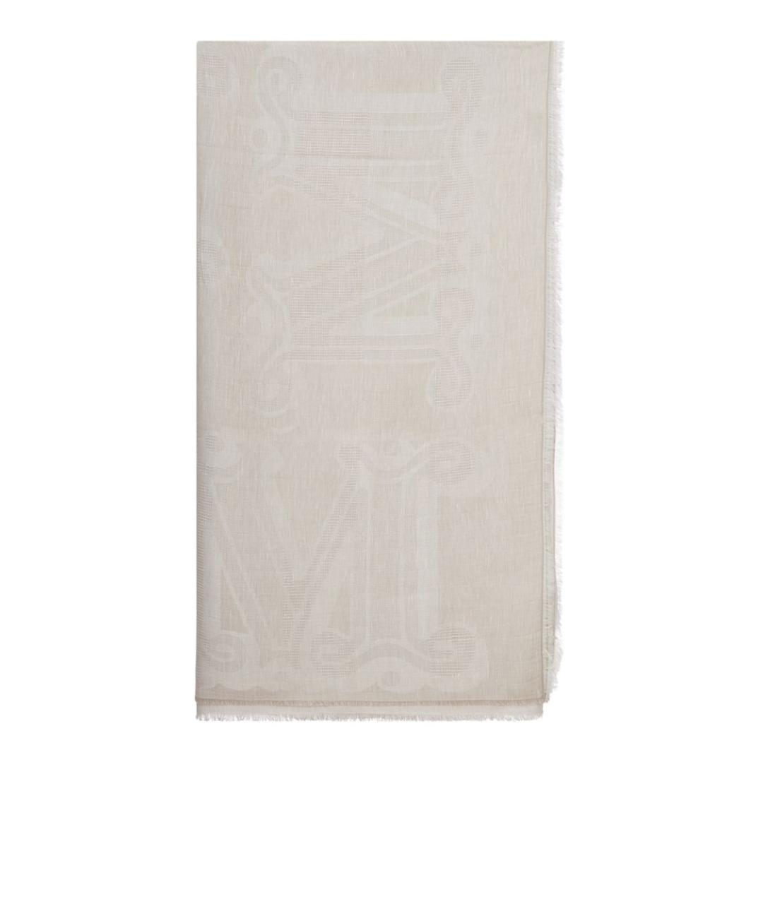 MAX MARA Бежевый шарф, фото 2