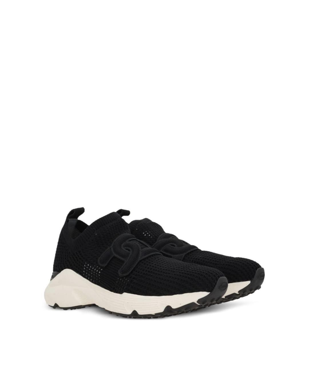 TOD'S Черные текстильные кроссовки, фото 2