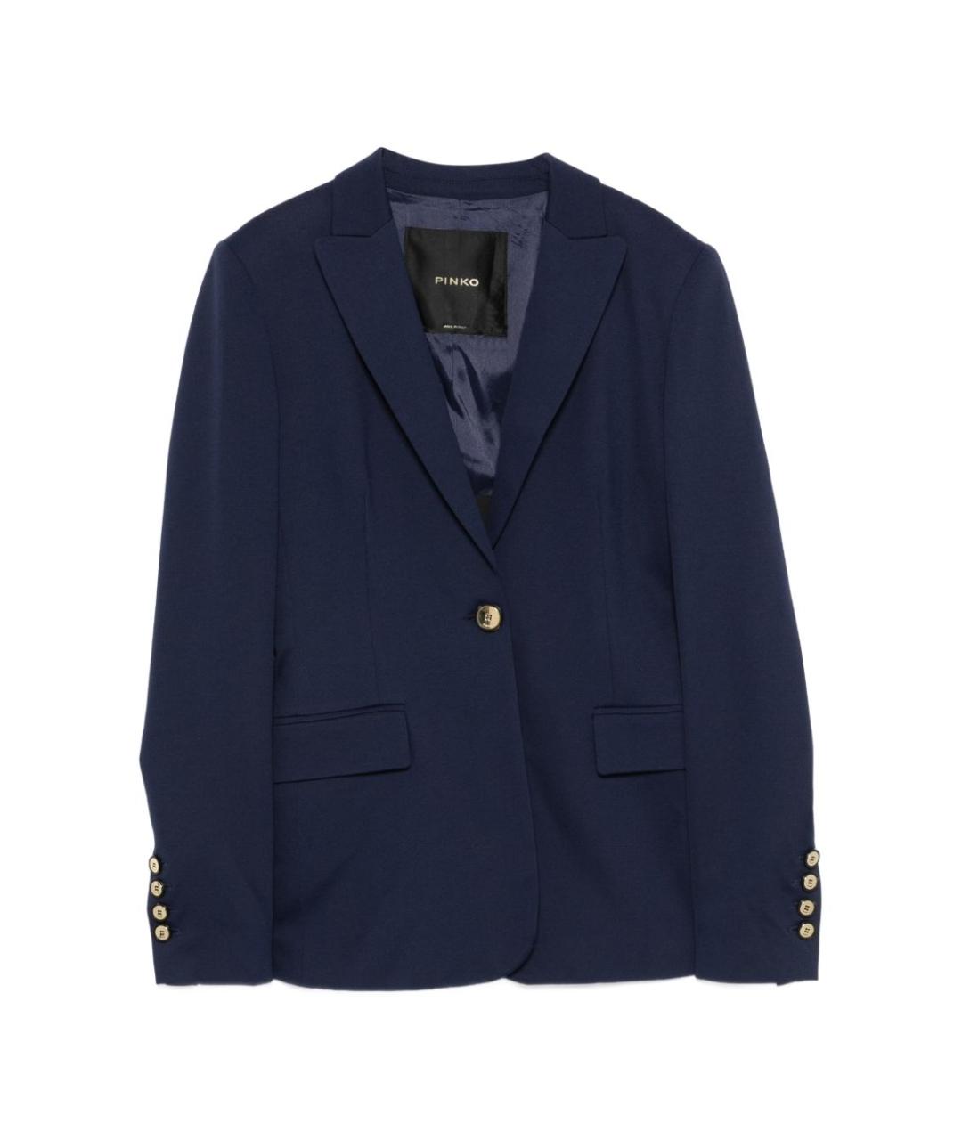 PINKO Синий вискозный жакет/пиджак, фото 1