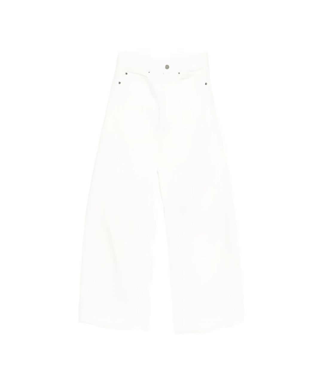 SOEUR Белые хлопковые прямые джинсы, фото 4