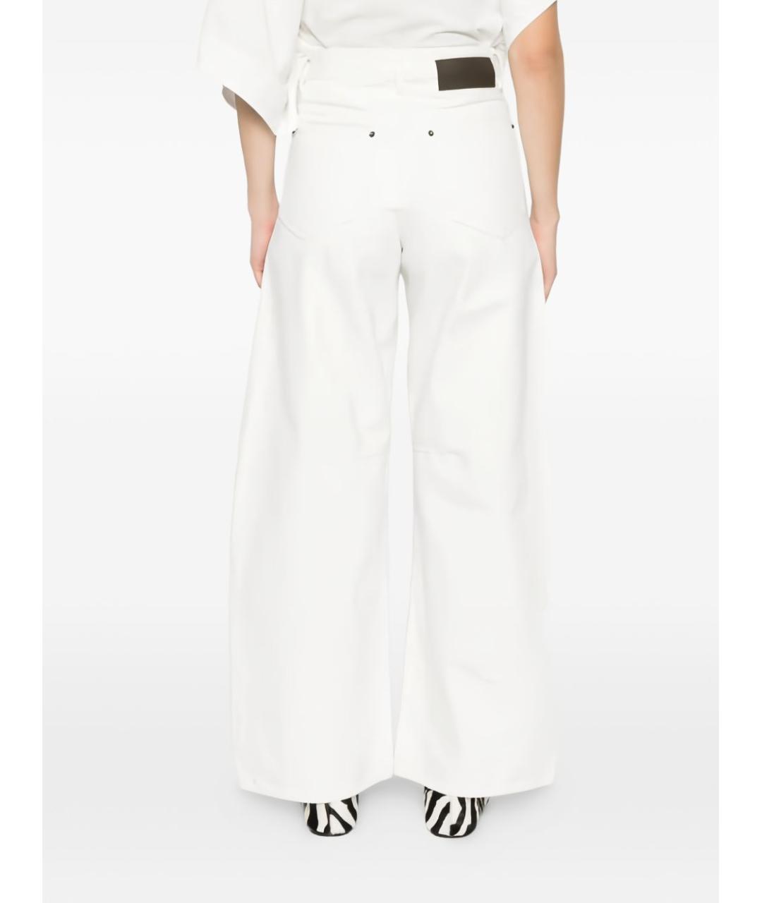 SOEUR Белые хлопковые прямые джинсы, фото 3