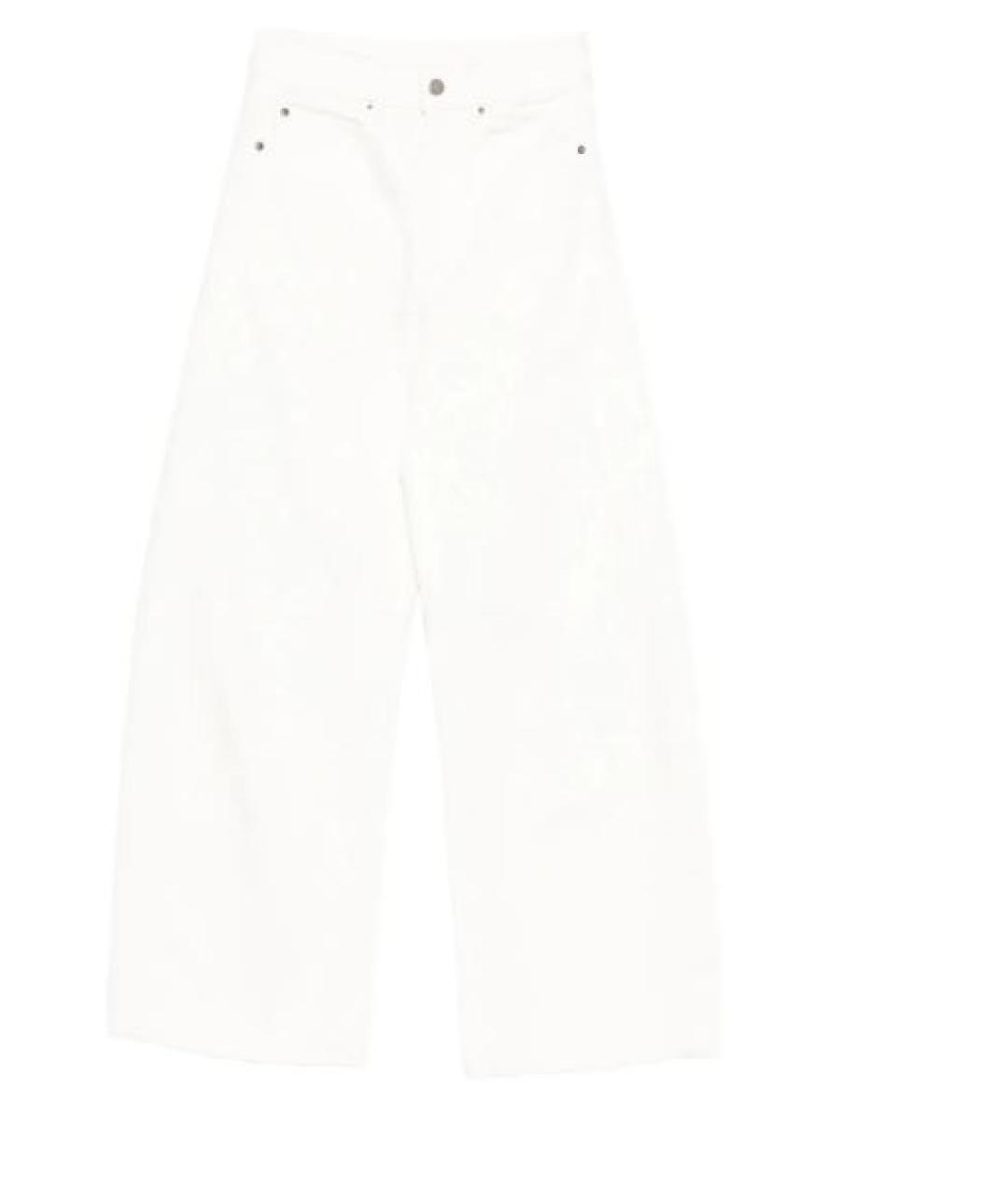 SOEUR Белые хлопковые прямые джинсы, фото 1