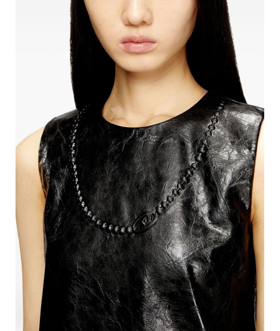 DIESEL Черное полиэстеровое повседневное платье, фото 2