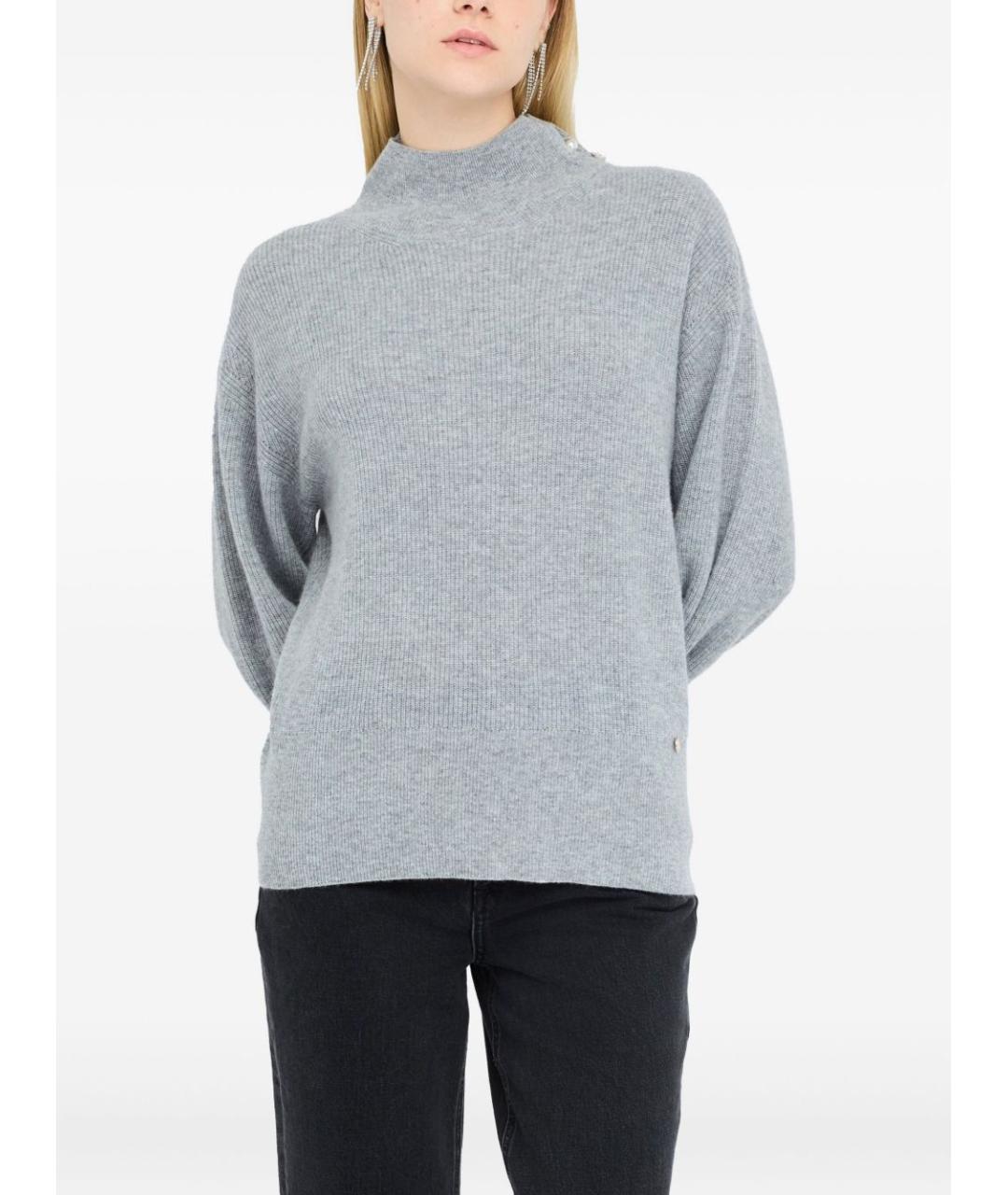 LIU JO Серый шерстяной джемпер / свитер, фото 3
