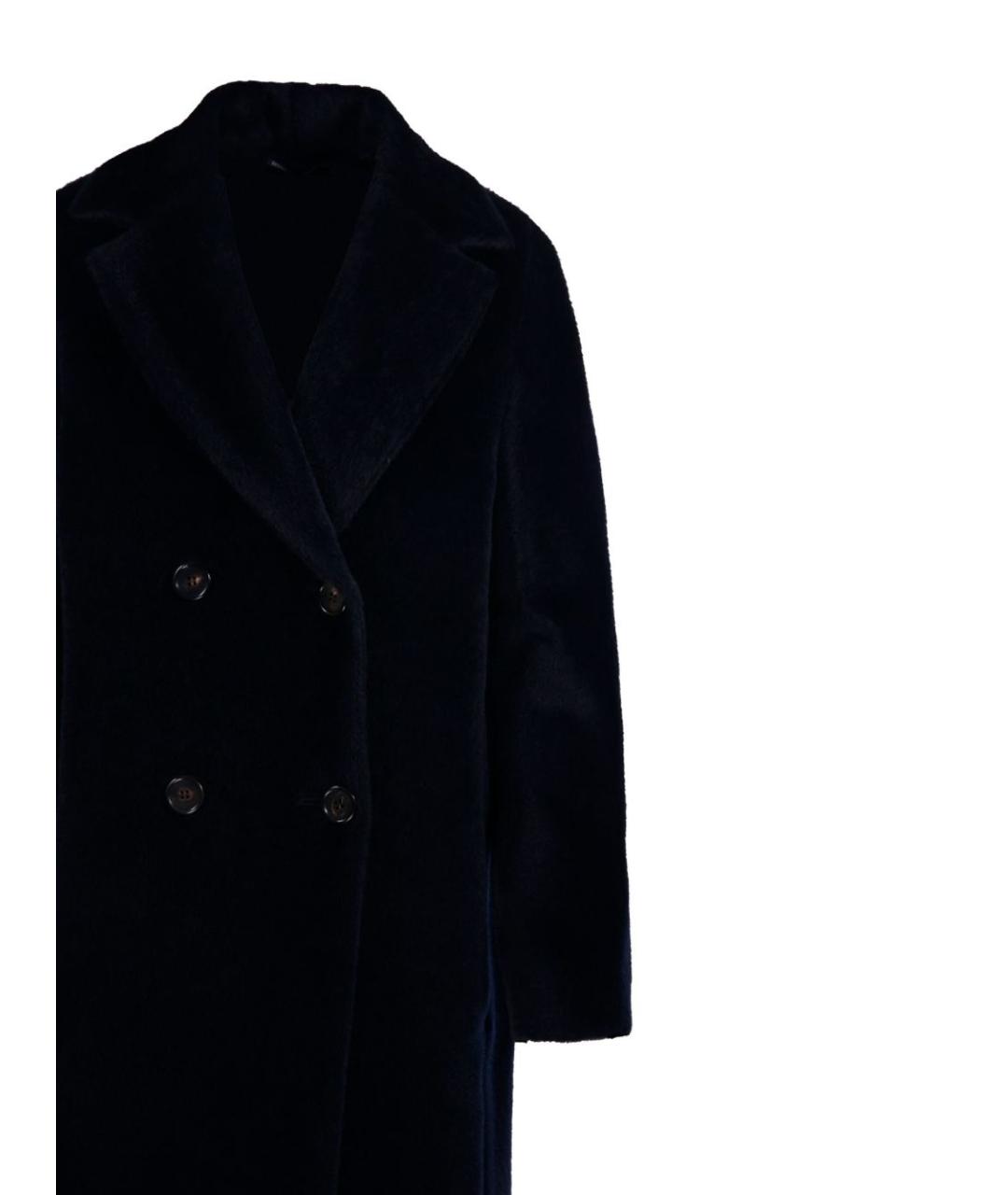 'S MAX MARA Темно-синее шерстяное пальто, фото 4