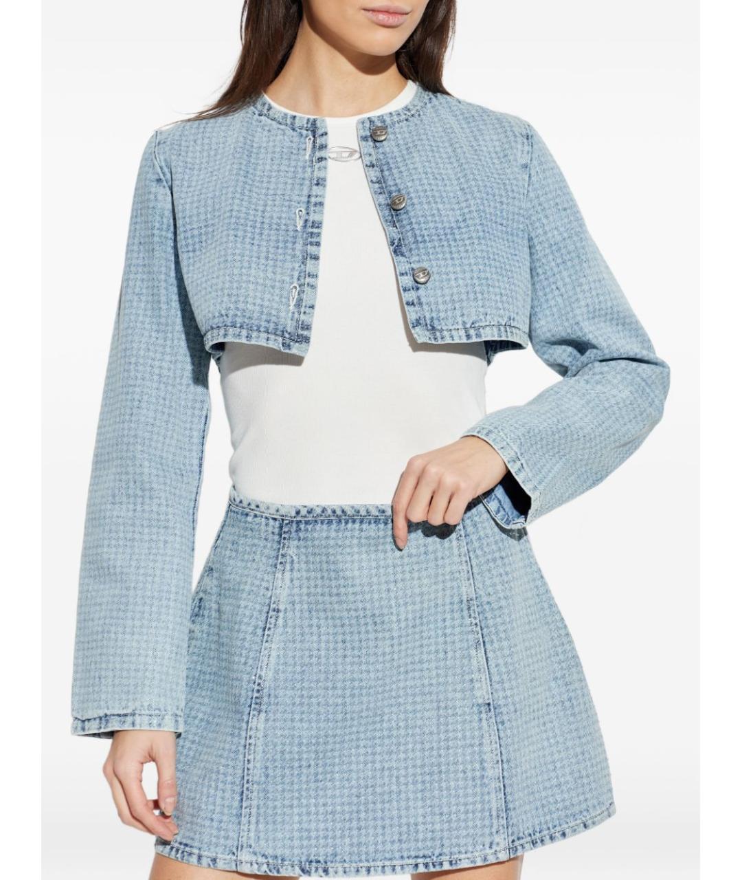 DIESEL Голубая хлопковая куртка, фото 2