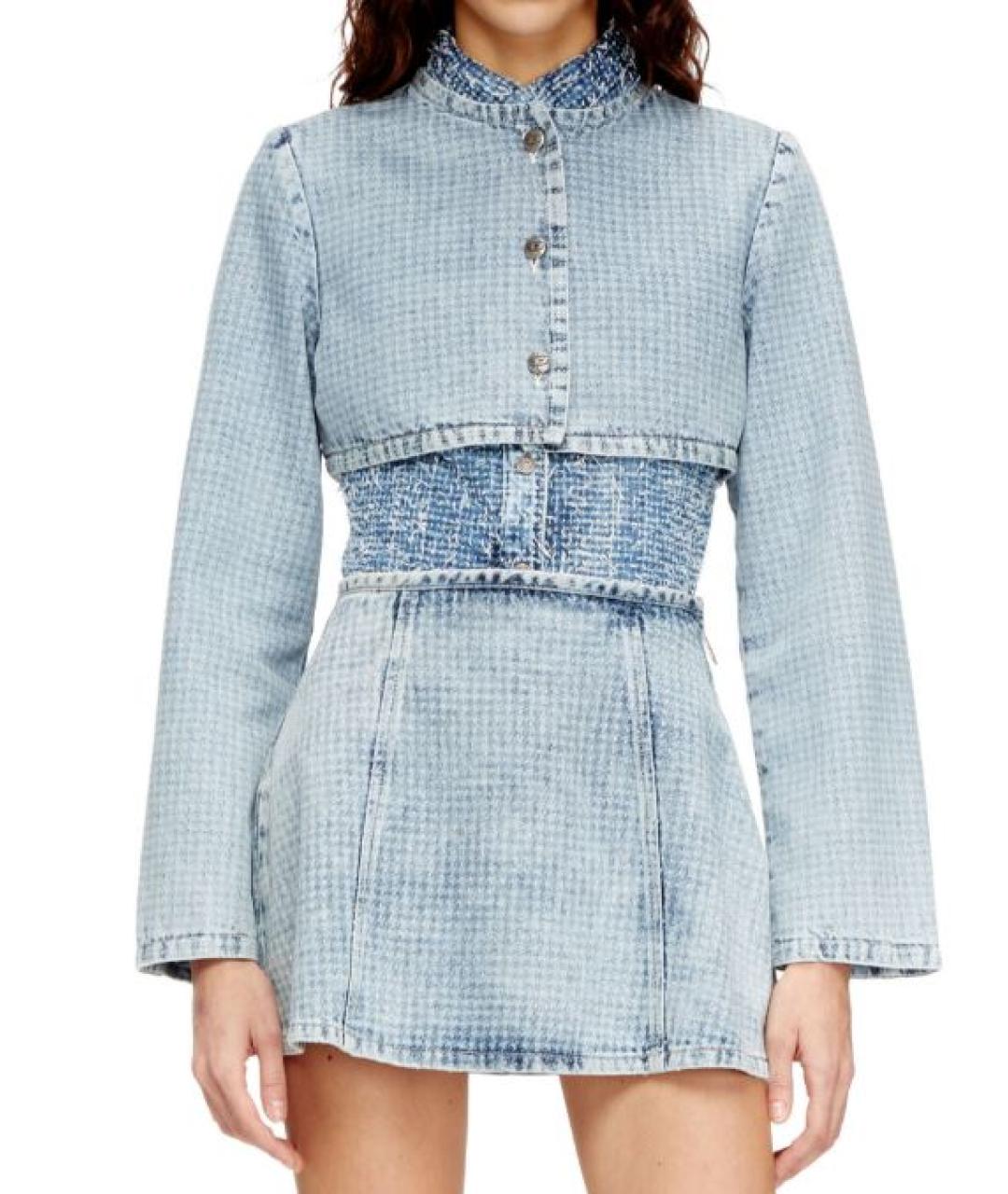 DIESEL Голубая хлопковая куртка, фото 5