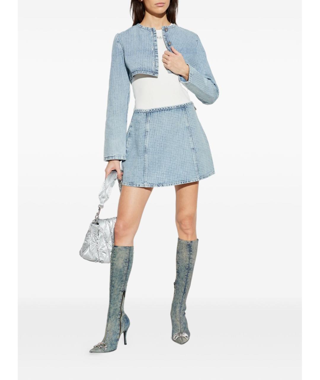 DIESEL Голубая хлопковая куртка, фото 7