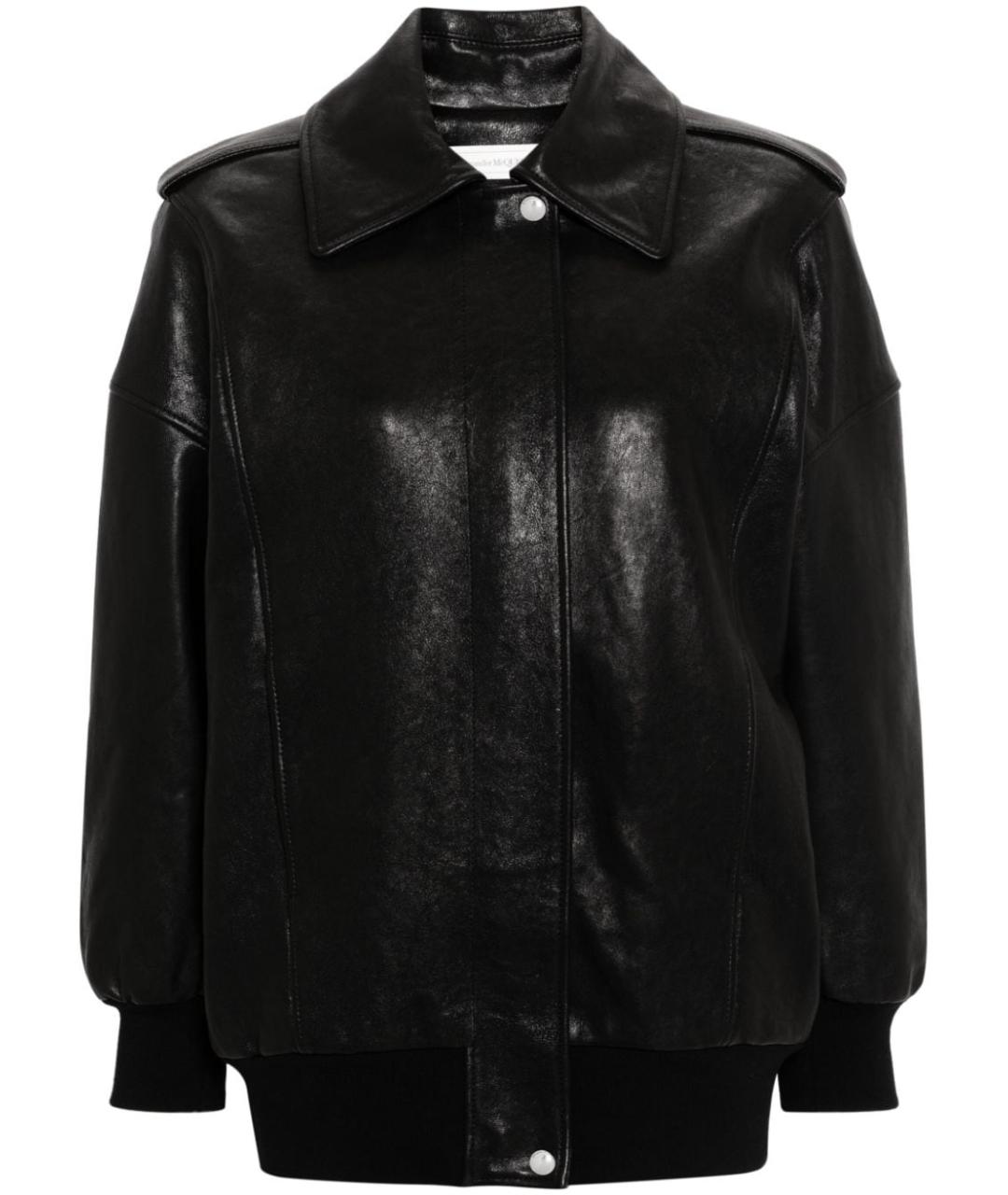 ALEXANDER MCQUEEN Черная кожаная куртка, фото 1