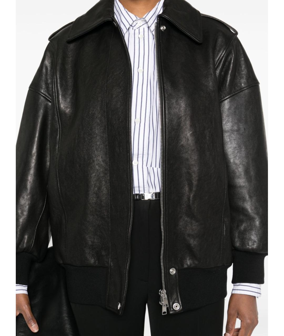 ALEXANDER MCQUEEN Черная кожаная куртка, фото 4