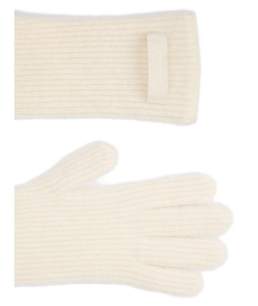 JACQUEMUS Бежевые шерстяные перчатки, фото 2