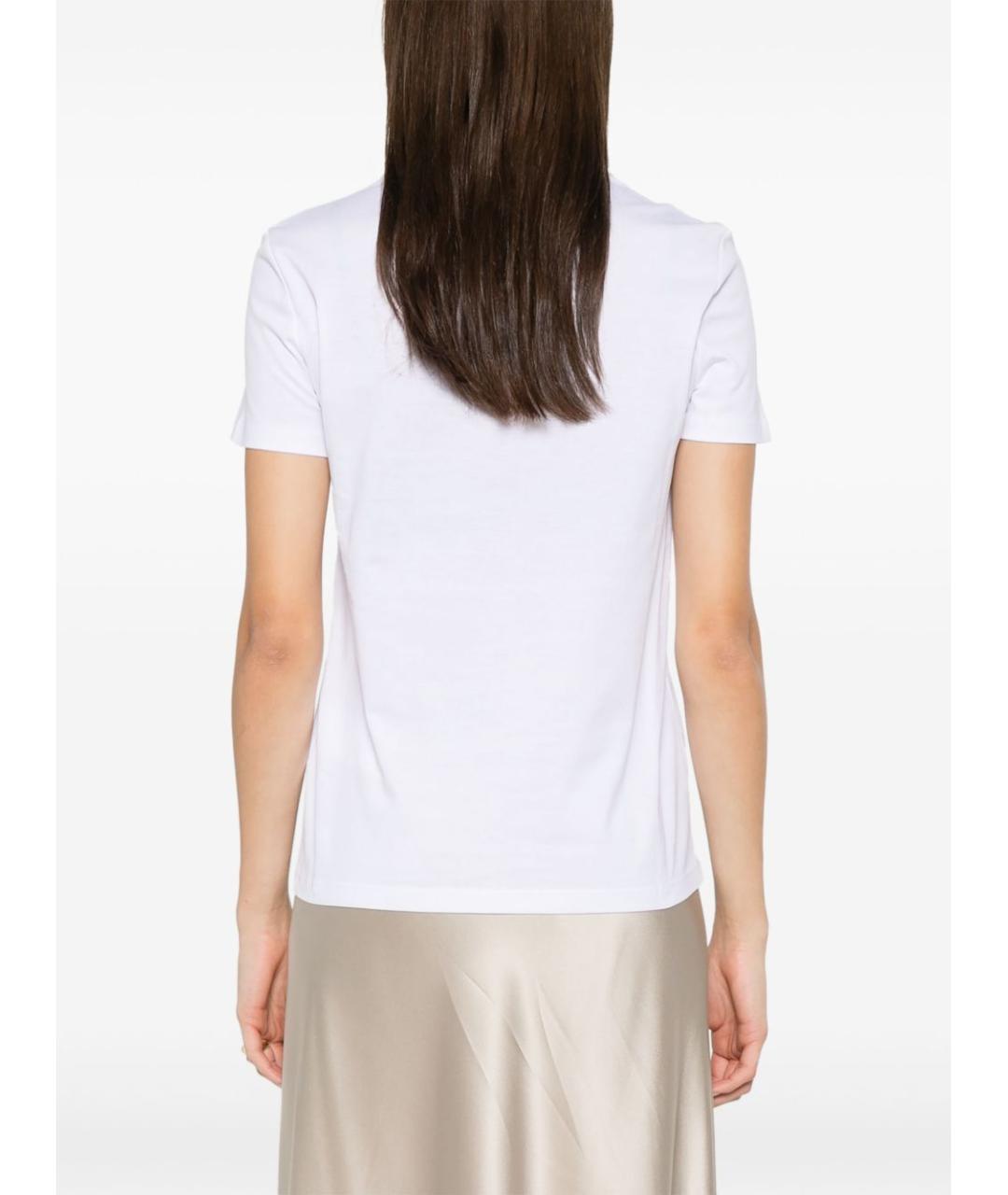 MAX MARA Белая хлопковая футболка, фото 3
