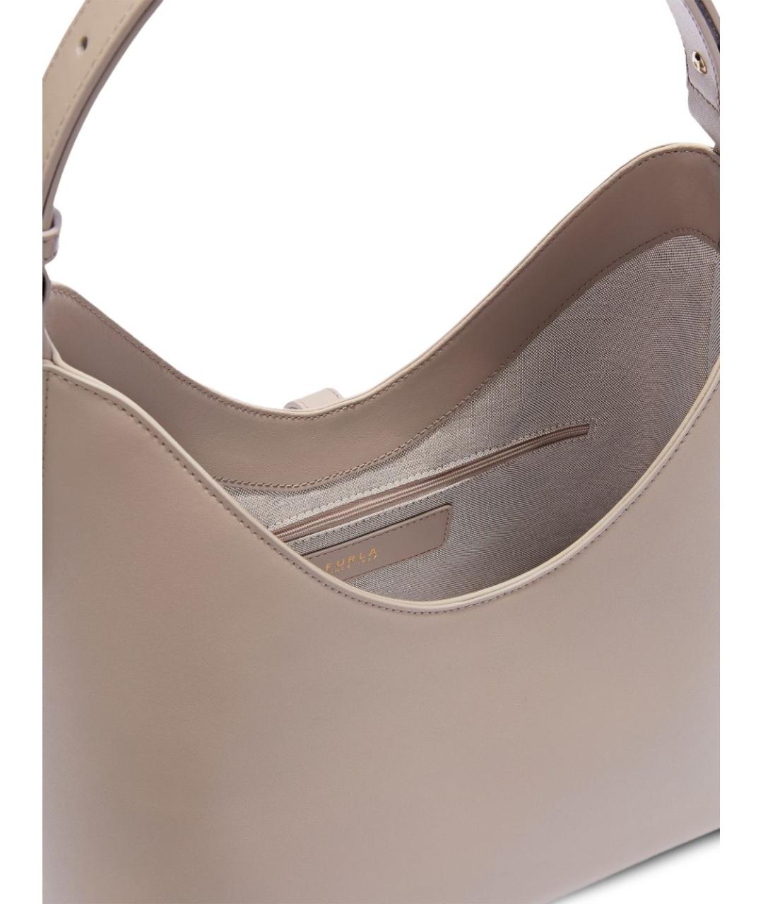 FURLA Бежевая кожаная сумка тоут, фото 4