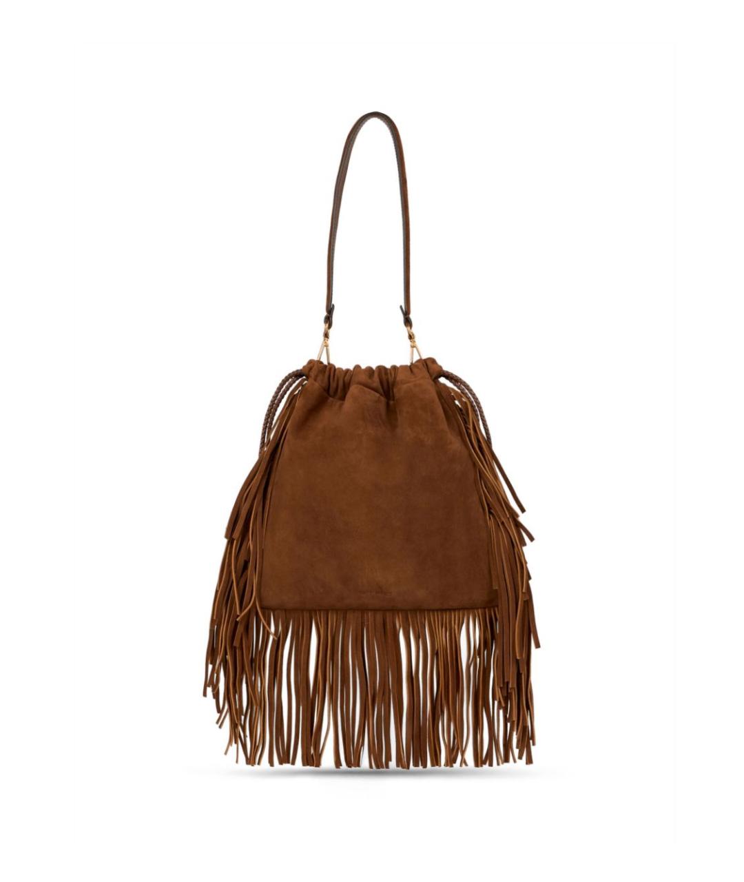 ETRO Коричневая замшевая сумка через плечо, фото 4