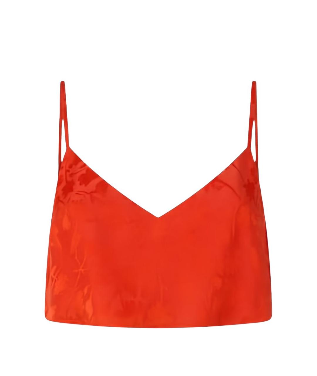 PINKO Оранжевая вискозная майка, фото 4