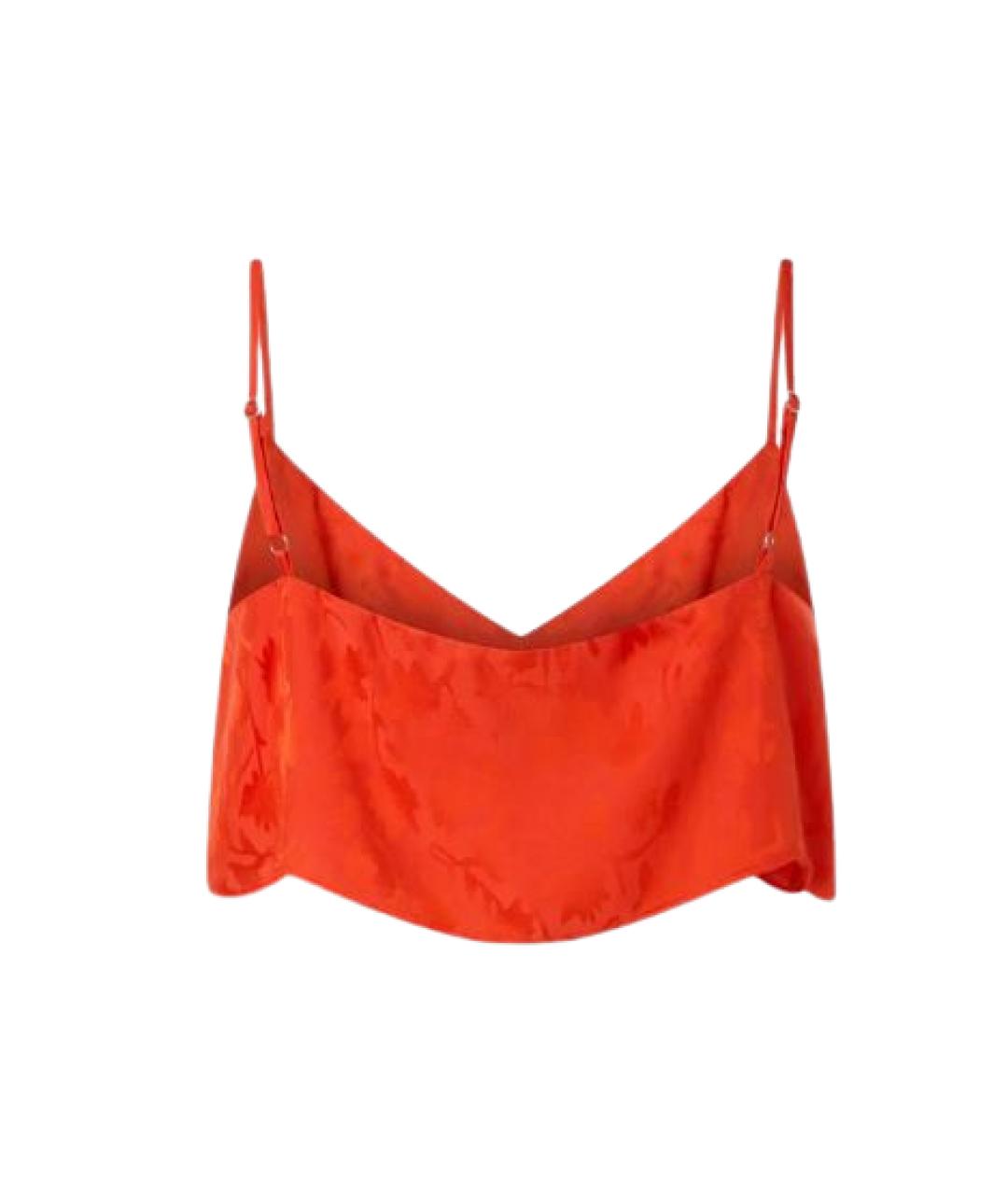 PINKO Оранжевая вискозная майка, фото 2