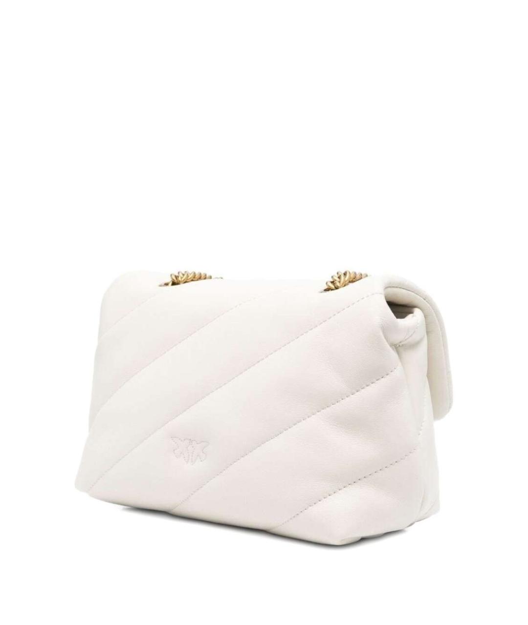 PINKO Белая кожаная сумка через плечо, фото 3