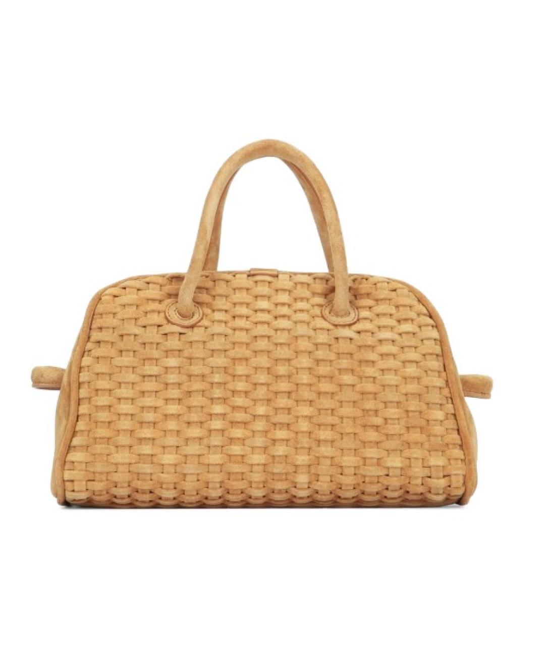 JACQUEMUS Бежевая замшевая сумка тоут, фото 2