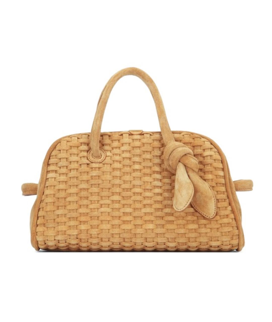 JACQUEMUS Бежевая замшевая сумка тоут, фото 1