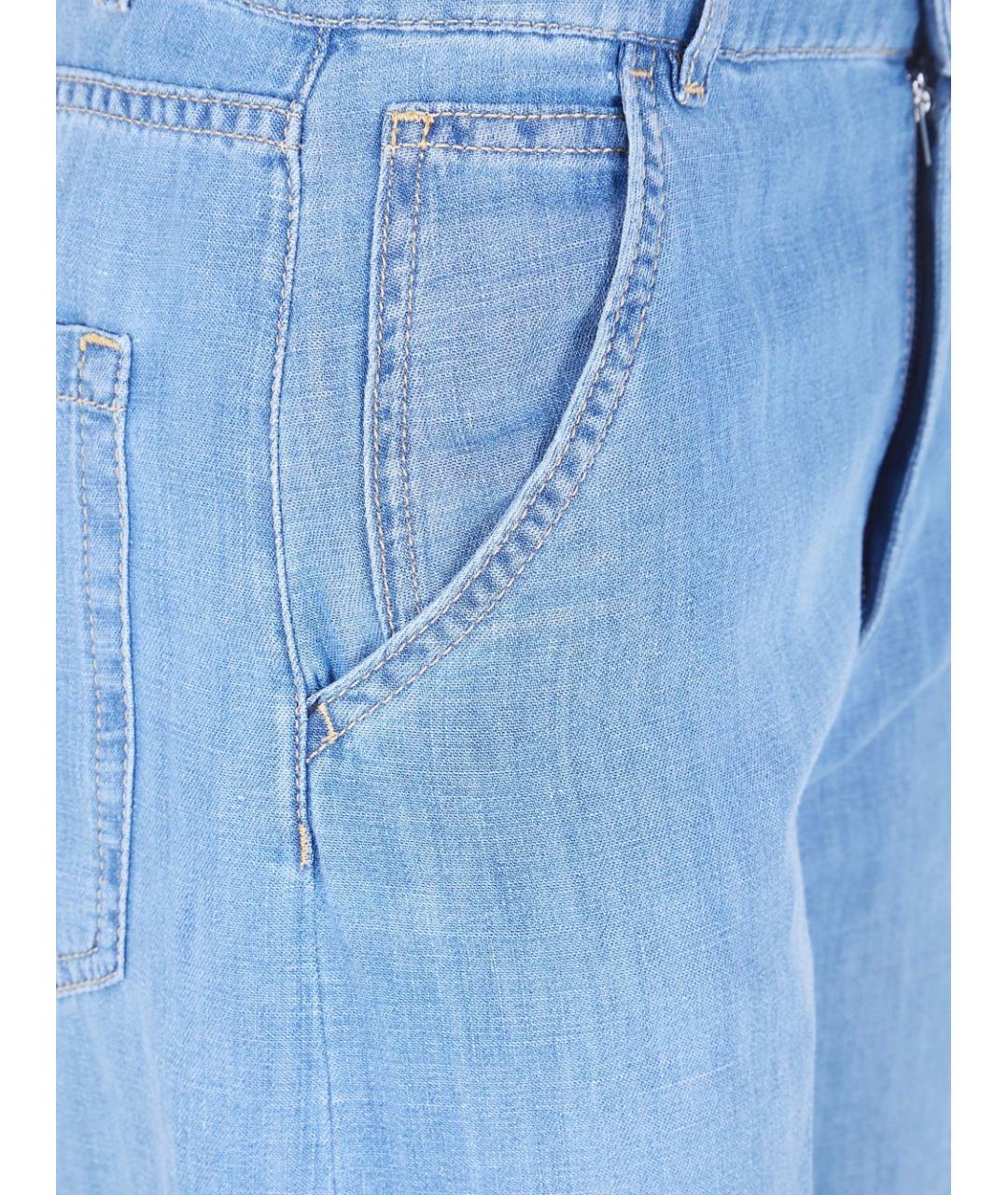 SEVENTY Голубые хлопковые прямые джинсы, фото 3