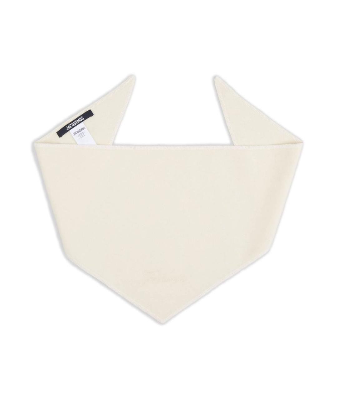JACQUEMUS Белый кашемировый платок, фото 1