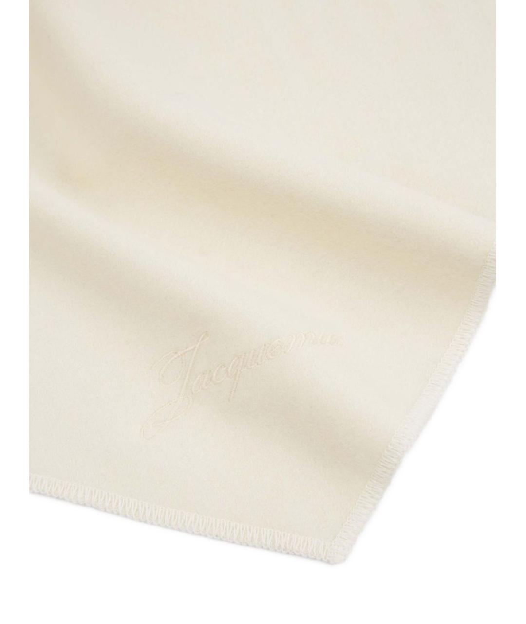 JACQUEMUS Белый кашемировый платок, фото 2