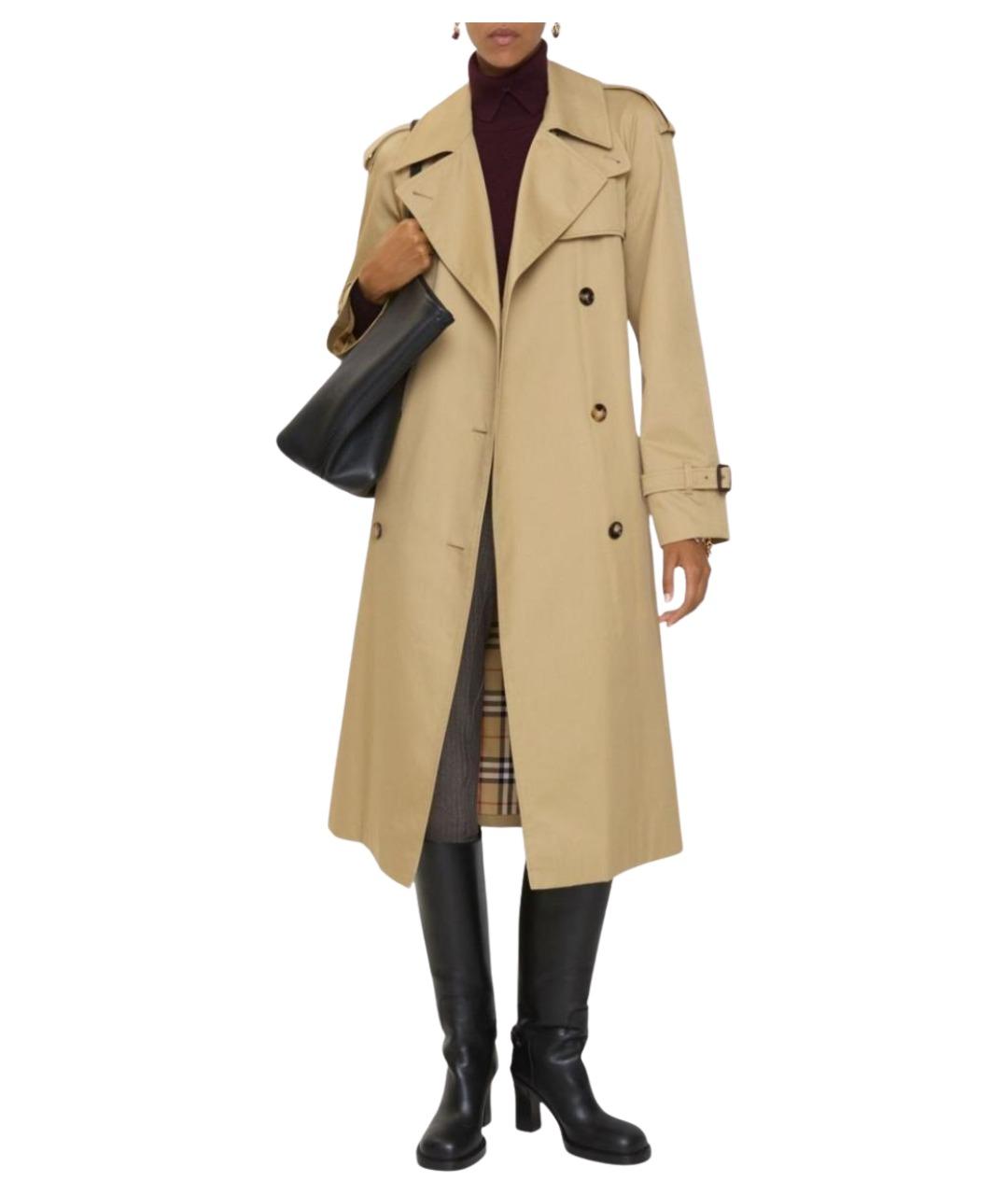 BURBERRY Бежевое пальто, фото 4