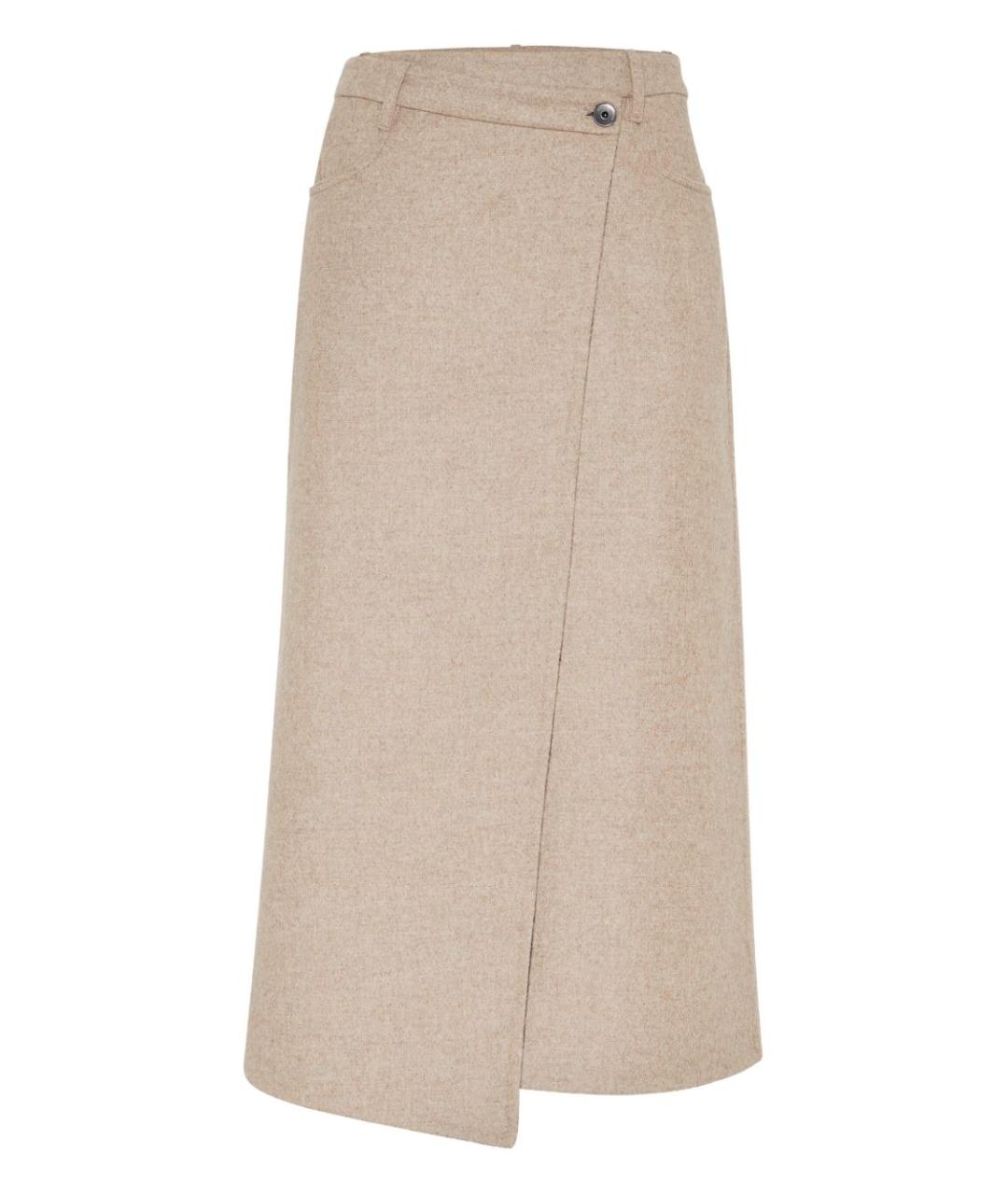 BRUNELLO CUCINELLI Бежевая юбка макси, фото 1