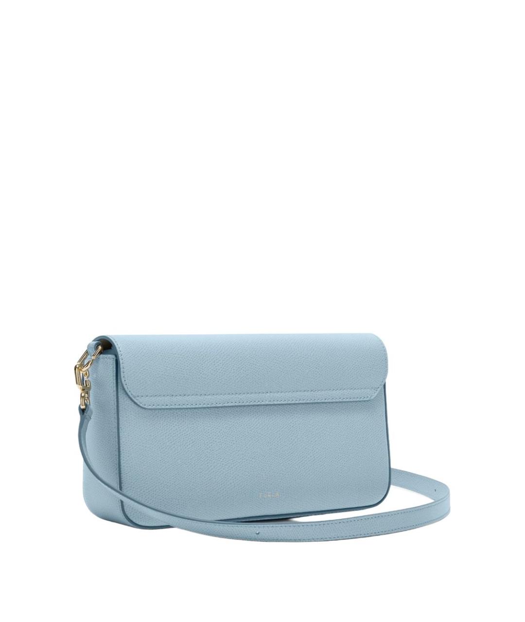 FURLA Голубая кожаная сумка через плечо, фото 2