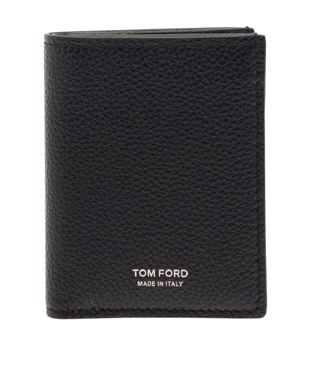 TOM FORD Черный кожаный кошелек, фото 1